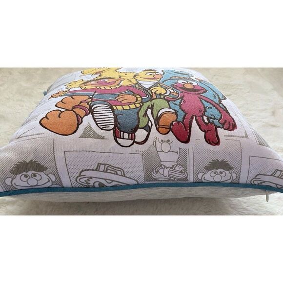 Sesame Street Square Decorative Pillow Big Bird Elmo Cookie Monster Ernie Bert - Picture 9 of 16